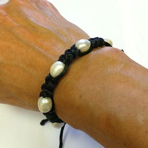 Satin Drawstring Freshwater Pearl 🦪BRACELET